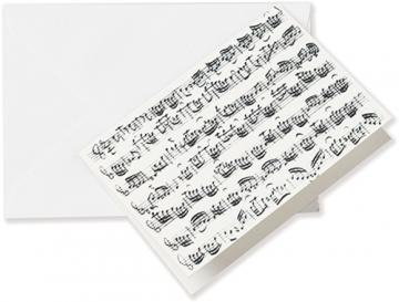 Grukarte Notenblatt weiss A6 mit Umschlag 10,5x14,8cm