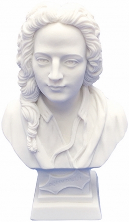 Bste Vivaldi 11 cm Alabaster