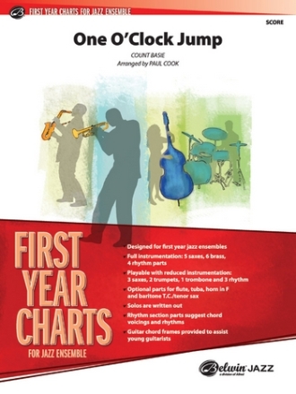 Basie, C arr. Cook, POne O'Clock Jump (score) Jazz band