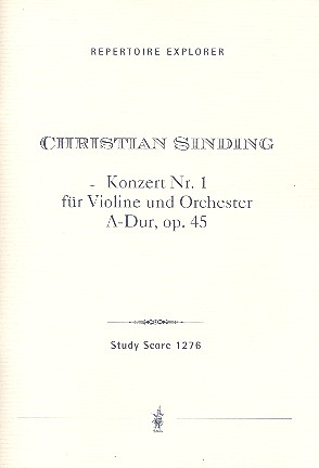 Konzert A-Dur Nr.1 op.45 fr Violine und Orchester Studienpartitur