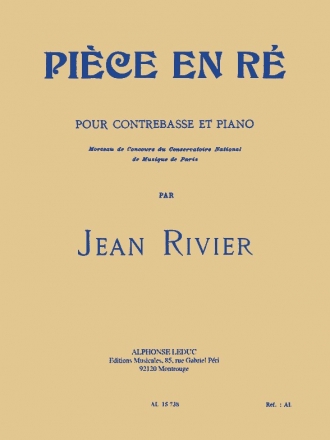 RIVIER PIECE EN RE CONTREBASSE ET PIANO