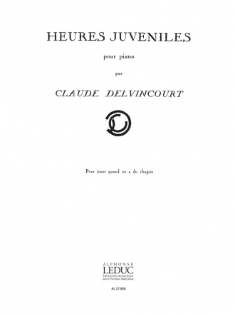 DELVINCOURT HEURES JUVENILES N09 POUR JOUER QUAND ON A DU CHAGRIN PIANO