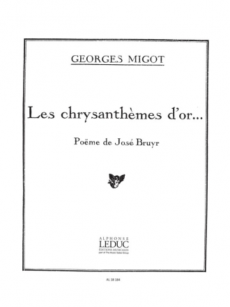 Les chrysanthmes d'or pour voix et piano