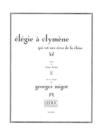 lgie  elymne qui est aux rives de la chine pour voix et piano