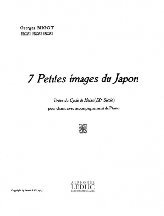 7 Petites Images du  Japon pour chant et piano