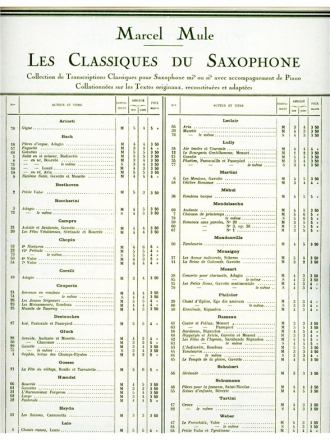 CAMPRA/MULE CLASSIQUE SAXOPHONE MIB N0021 ACHILLE ET DEIDAMIE:GAVOTTE DES BERGERS