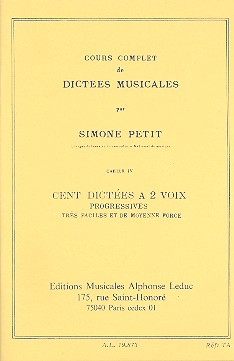100 Dictes musicales progressives vol.4  2 voix