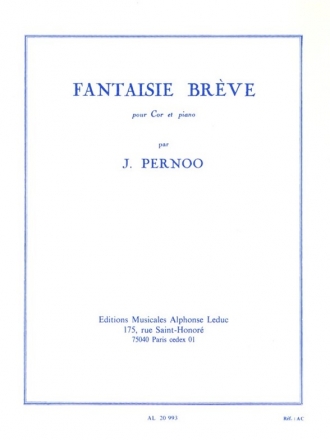 PERNOO FANTAISIE BREVE COR ET PIANO