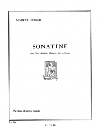 BITSCH SONATINE FLUTE HAUTBOIS CLAR. COR BASSON PARTITION/PARTIES