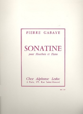 Sonatine pour hautbois et piano