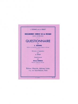 DONNE QUESTIONNAIRE SUPERIEUR
