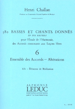 380 basses et chants donns vol.6b vol.06:ensemble des accords - altrations lments de ralisation