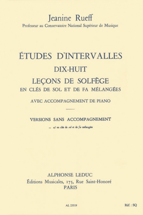 tudes d'Intervalles - 18 Lecons de Solfge