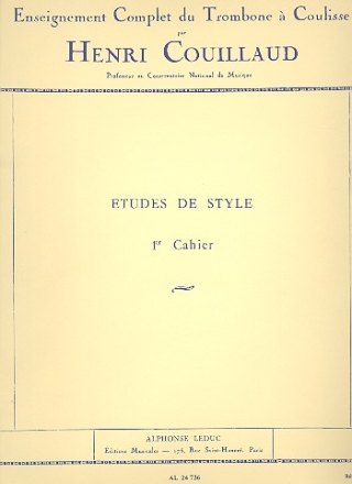 Etudes de Style vol.1 pour trombone