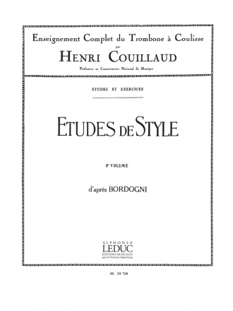 COUILLAUD ETUDES DE STYLE D'APRES BORDOGNI VOLUME 2 TROMBONE