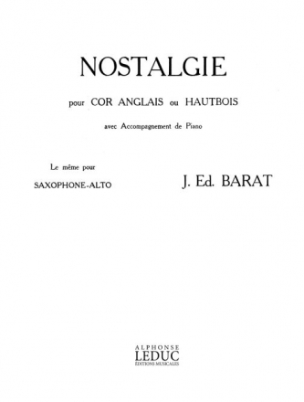BARAT NOSTALGIE HAUTBOIS ET PIANO
