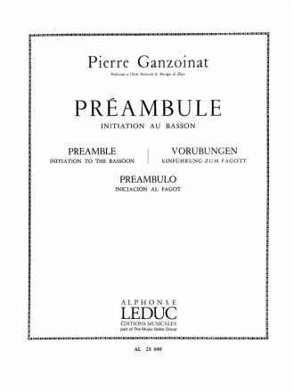 GANZOINAT PREAMBULE BASSON