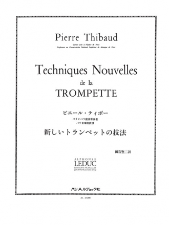 Techniques Nouvelles de la Trompette pour trompette