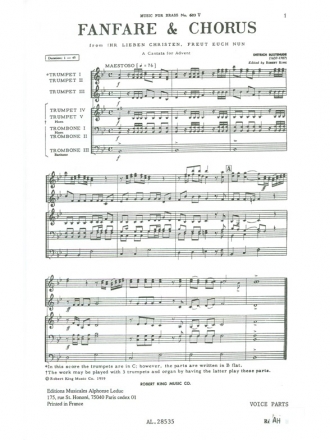 Fanfare & Chorus for brass octet score