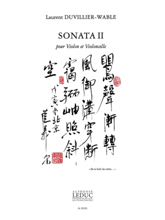 DUVILLIER-WABLE SONATA II VIOLON ET VIOLONCELLE