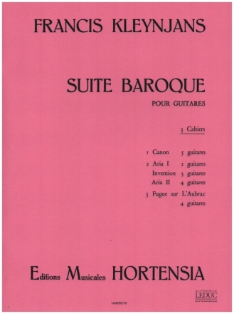 Suite Baroque/Fugue Sur L'Aubrac - vol.3 pour 4 guitares partition
