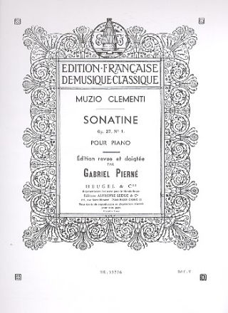 Sonatine op.37,1 pour piano