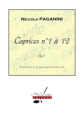 PAGANINI 24 CAPRICES VOLUME 1 (CAPRICES 1 A 12) VIOLON SEUL