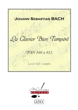 BACH J.S. CLAVIER BIEN TEMPERE BWV846 A 853/LIVRE 1/VOLUME 1/PIANO