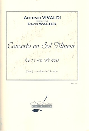 Concert sol mineur op.11,6 RV460 pour hautbois et piano
