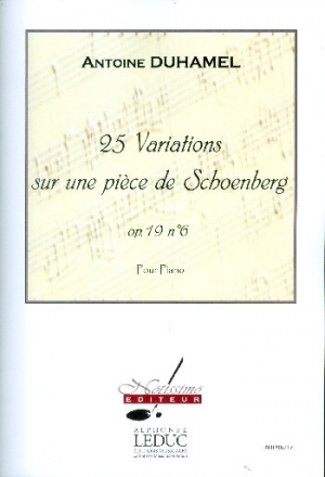25 Variations sur une pice de Schoenberg op.19,6 pour piano