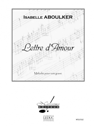 ABOULKER LETTRE D'AMOUR CHANT (VOIX GRAVE) ET PIANO