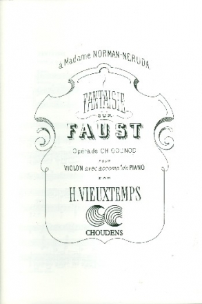 Fantasie sur Faust pour violon et piano