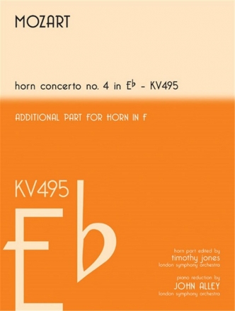Concerto No. 4 in Es KV 495 Horn (Es und F) und Orchester Klavierauszug
