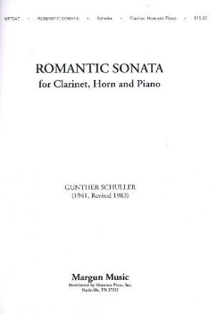 Romantic Sonata for clarinet, horn and piano parts,  archive copy