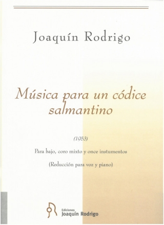 Msica para un cdice salmantino Bass, gemischter Chor und 11 Instrumente Klavierauszug