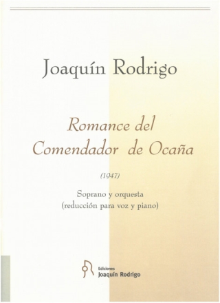 Romance del Comendador de Ocana Sopran und Orchester Klavierauszug