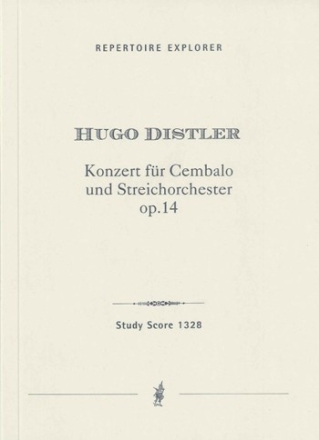 Konzert op.14 fr Cembalo und Streichorchester Studienpartitur