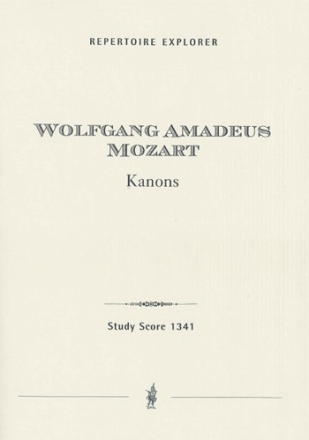 Mozart Wolfgang Amadeus Kanons Studienpartitur