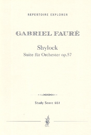 Shylock op.57 Suite fr Orchester Studienpartitur