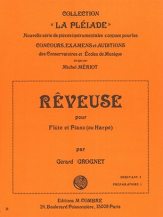 GROGNET Grard Rveuse flte et piano (ou harpe) Partition