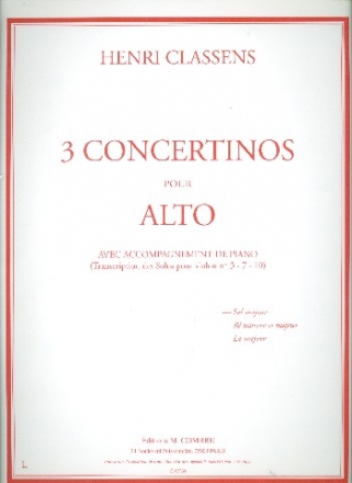 Concertino en sol majeur no.1 pour alto et piano