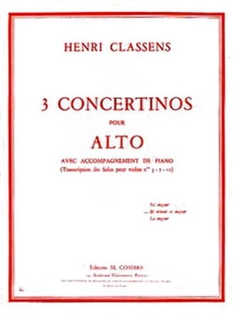Concertino en r mineur et majeur no.2 pour alto et piano