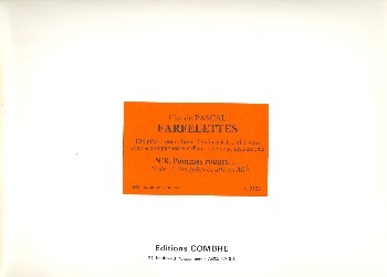 Pommes rouges pour choeur d'enfants et 2 saxophones altos partition, parties instrumentales et 25 partitions de choeur
