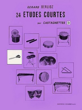 BERLIOZ Grard Etudes courtes (24) Vol.D castagnettes Partition