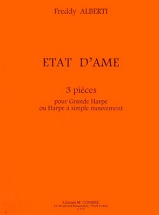 ALBERTI Freddy Etat d'me (3 pices) grande harpe ou harpe  simple mouvement Partition