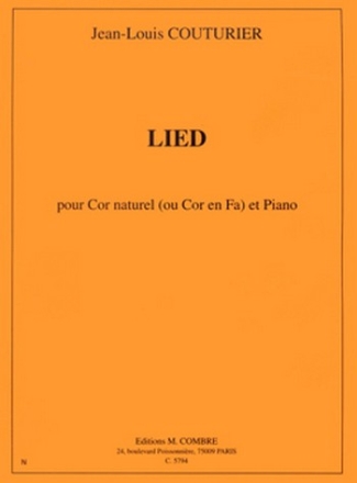 COUTURIER Jean-Louis Lied cor naturel ou cor en fa et piano Partition
