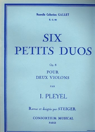 6 petits duos op.8 pour 2 violons parties