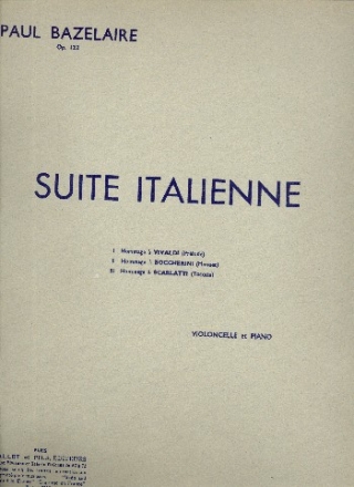 Suite italienne op.122 - pour violoncelle et piano