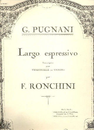 Largo espressivo pour violoncelle (violon) et piano