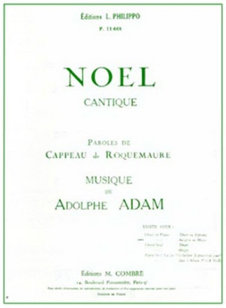ADAM Adolphe Minuit Chrtiens - Nol baryton ou mezzo et piano Partition